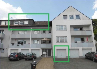 Renovierte Dachgeschosswohnung in angenehmer Wohnlage mit Garage