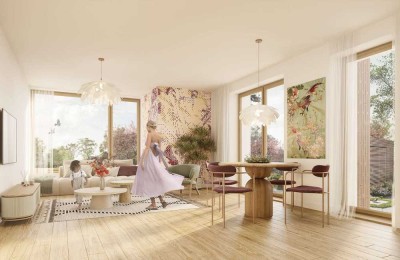 Moderner Wohnkomfort: smarte 3-Zimmer-Wohnung mit Terrasse und Garten
