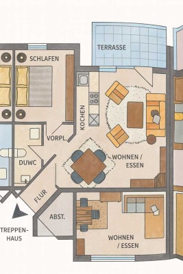 Attraktive,  EG-Wohnung in ruhiger Wohnlage Hockenheims
