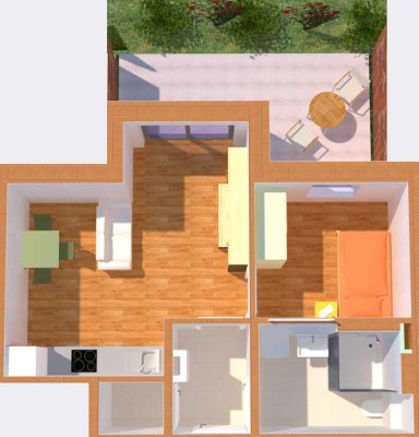 Stilvolle 2-Zimmer-EG-Wohnung mit Terrasse in Bad Abbach, KfW40