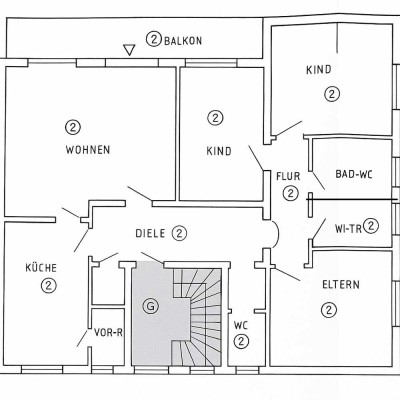 Wohnung in einer Sackgasse ruhig gelegen zu vermieten.