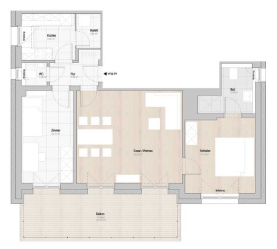 Elegante 3-Zimmer-Wohnung mit Panoramablick