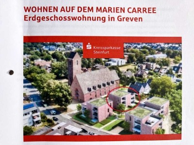 Exklusive 2-Raum-EG-Wohnung mit gehobener Innenausstattung mit Terrasse und Garten in Greven