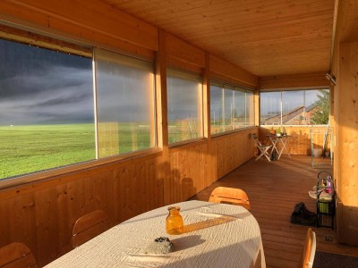 Schmuckstück im Grünen. Wunderschöne 4,5-Zimmerwohnung mit unverbautem Weitblick in die Natur und Berge!