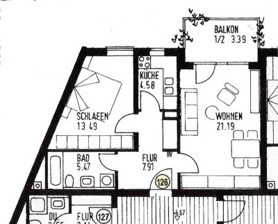 Ideal geschnitten, ruhig und dennoch zentral