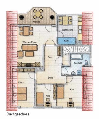 Ansprechende und modernisierte 4-Zimmer-Wohnung  in Wallertheim