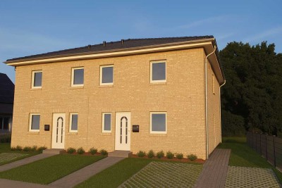 *Erstbezug* Stadtvilla-Doppelhaushälfte KFW40 links oder rechts mit Garten und PV, 145m² in Selent