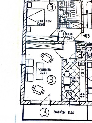 Gemütliche, schöne 2-Zimmer-Wohnung inkl. Garage mit Balkon in Piding