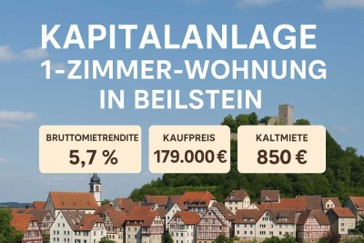*5,7% Rendite - Kapitalanlage im Herzen von Beilstein*