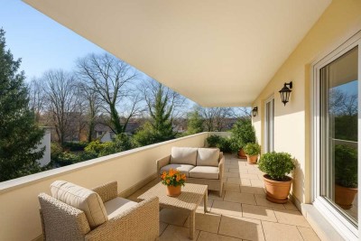 ruhige und sonnige Dachterrassen-Wohnung  - teilsaniert!