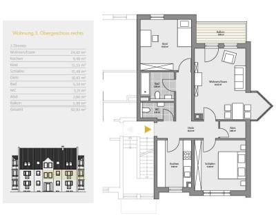 3-ZKB Wohnung mit Balkon - in Rheinböllen!