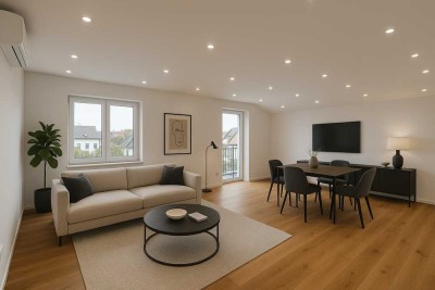 Provisionsfrei! Energieeffizienzklassse A !!! 3 Zimmer Wohnung im Dachgeschoss mit großem Ostbalkon