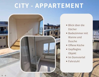 City Appartement mit Blick über die Dächer - wohlfühlen im Domviertel -