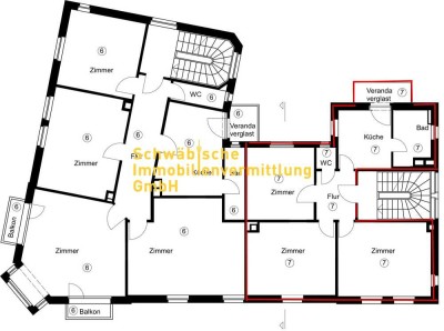 3-Zi.-Whg., 2. OG, Altbau, verglase Veranda, *Sanierungsgebiet*, kein Denkmalschutz