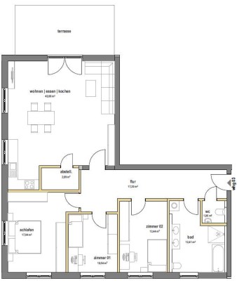 Erstbezug 4,5-Raum-Wohnung mit EBK und TG-Stellplatz in Hochdorf