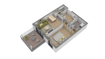 Neubau Erstbezug  KfW 40  2-Zimmer-Wohnung mit großen Balkon und EBK