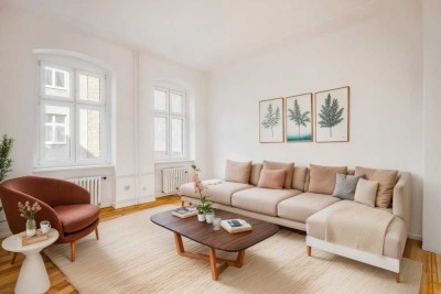 Bright, Spacious 2 room Altbau apartment within quiet courtyard in Rixdorf