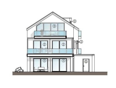 KFW 40 QNG: Dachgeschosswohnung mit 2 Balkonen an den Paderwiesen