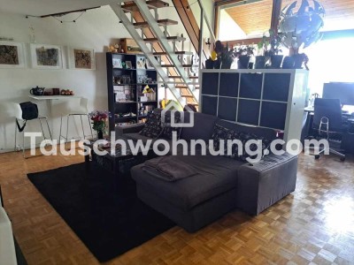 Tauschwohnung: Maisonette Wohnung mit großer Loggia und Gartenmitbenutzung