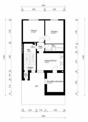 Gut geschnittene 3-Zimmer-Wohnung in MH-Broich zu vermieten