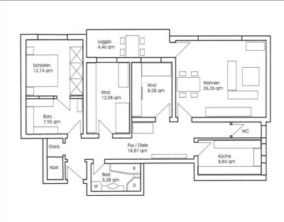 Schöne 4-Zimmer-Wohnung mit EBK in Stutensee-Büchig