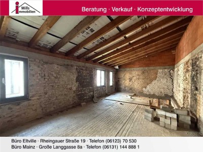 Maisonette-Wohnung zum Selbstausbau im Loftstil in super Wohnlage der Mainzer Neustadt