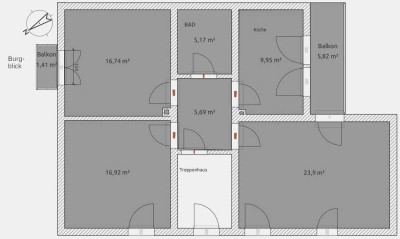 Kernsanierte 3-Zimmer Dachgeschosswohnung mit Einbauküche in Wertheim-Stadt