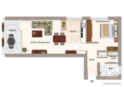 Exklusive 2-Raum-Wohnung mit gehobener Innenausstattung mit Einbauküche in Münster