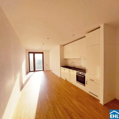 Sonnwendviertel: 2-Zimmer-Wohnung mit Balkon im 14. OG – Fitnessraum, Co-Working &amp; Rooftop-Terrasse inklusive!
