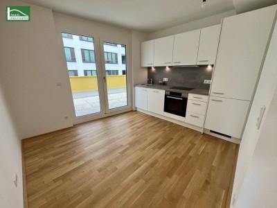 Küche und Tiefgaragenplatz bereits inkludiert! Herrliche Neubau-Erstbezugswohnung zwischen An der Schanze und dem Kirschblütenpark
