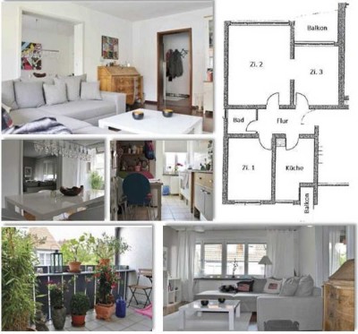 2,5-3 Zimmer Wohnung Stadtmitte von Bad Cannstatt ab Dez. frei