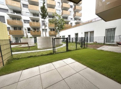 2-Zimmer-Garten-Wohnung mit Abstellraum direkt an der U2 sowie Alter und Neuer Donau
