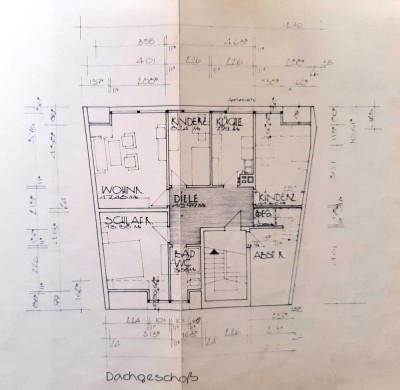 Frisch renovierte Dachgeschoss Wohnung