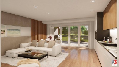 K3 - NEUBAUPROJEKT RESIDENZ St. Michael: 3 Zimmer-Wohnung im OG mit großer Terrasse. Moderne Wohnanlage am Fuße des Magdalensberges. Ruheoase in Stadtnähe.