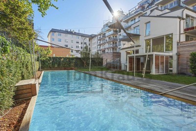 LUXUS PUR mit SWIMMINGPOOL auf EIGENGRUND AN DER ALTEN DONAU