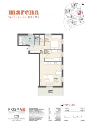 marena - Wohnen in Krems: 3-Zimmer-Wohnung mit Terrasse