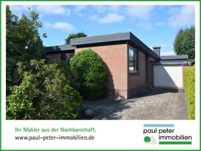 Architekten-Bungalow mit Teilkeller und Garage in ruhiger Lage in Neumünster-Gartenstadt