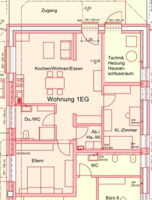 Schöne 3- Zimmer Erdgeschoss Wohnung