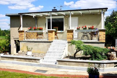 Haus am See, große Terrasse mit Seeblick