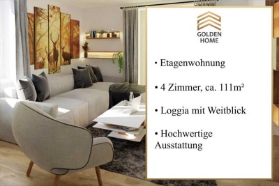 Hochwertig modernisierte 4-Zimmer-Wohnung mit Loggia und Weitblick