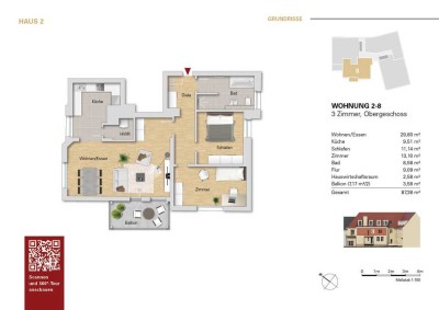 ***Luxuriöse 3 Zi.-Wohnung im 1.OG, WE 2-8***