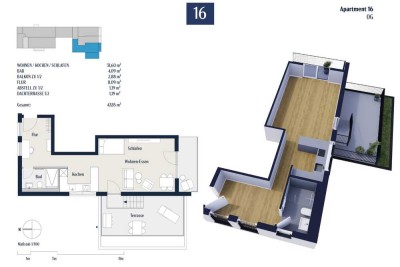 Luxuriöses Penthouse Appartement mit Dachterrasse und Südbalkon in München Aubing!