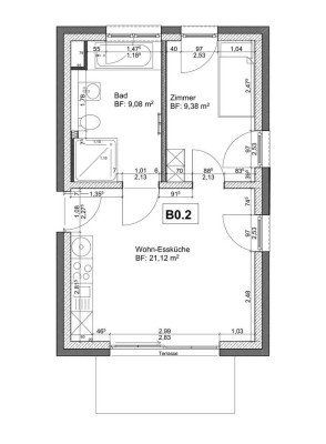 Schöne 2-Zimmer-Wohnung EG in Offenburg