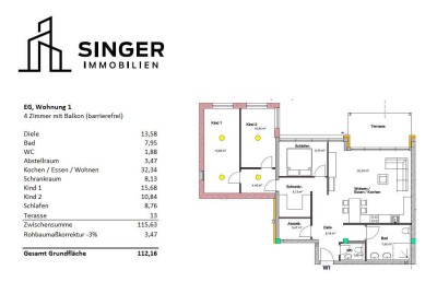Loft am Bach neuwertige 5-Zimmer-EG-Wohnung mit gehobener Innenausstattung mit EBK in Haiterbach