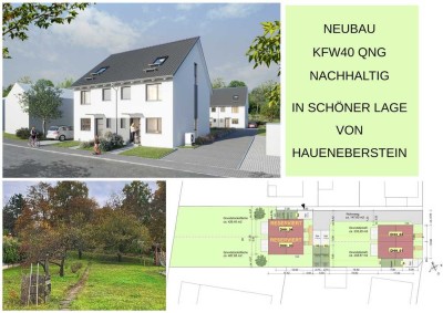Vier Neubau-Doppelhaushälften in ruhiger Lage von Haueneberstein (KfWG-Q)