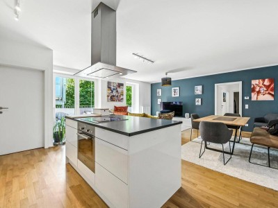 STILVOLLE WOHNUNG MIT RUHIGER LOGGIA INS GRÜNE | ca. 118 m² | 5 Zimmer möglich |RUHELAGE IM INNENHOF | INKLUSIVE KÜCHE | PARKPLATZ VORHANDEN | ZWEITBEZUG | 