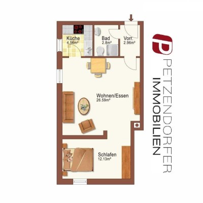 Modern möbl. Appartement inkl. Strom, Internet, Möbel !!!