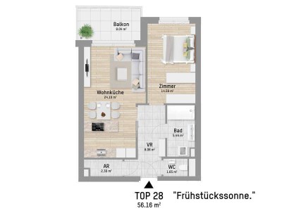 Freundliche 2-Zimmer Wohnung mit ganz viel Licht für ein gemütliches Zuhause