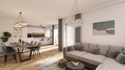 PROVISIONSFREI - Neubauprojekt - Fertigstellung Q3/2025 - 3 Zimmer - 2 Bäder - ca. 97m² NFL - Balkon - Terrassen und Dachgarten - hochwertige Ausstattung