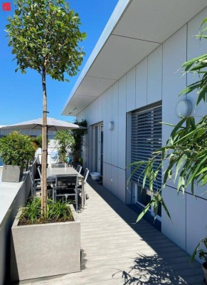 Helle Dachterrassenwohnung mit offener Küche und Sauna!
